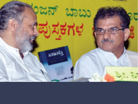 With Dr. Veerendra Heggade, Dharmadhikari of Dharmsthala who released the kannada books of Niranjan Babu